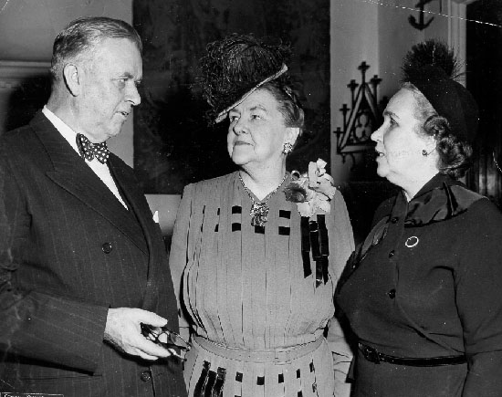 Frank Hague with Mary Norton and Thelma Sharp