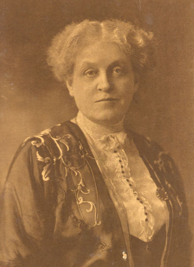 Carrie Chapman Catt,, sepia head and shoulders photo
