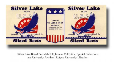 Silver Lake Brand Beets label, Ephemera Collection, Special Collections and University Archives, Rutgers University Libraries.