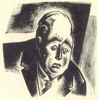 Vertigo by Lynd Ward: image 88 print - bald sad man