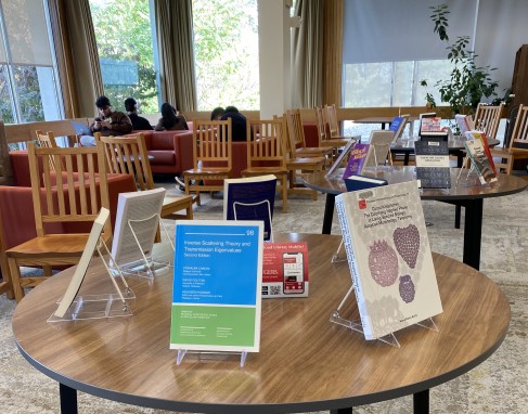 Table display of some books submitted for the 2023 event
