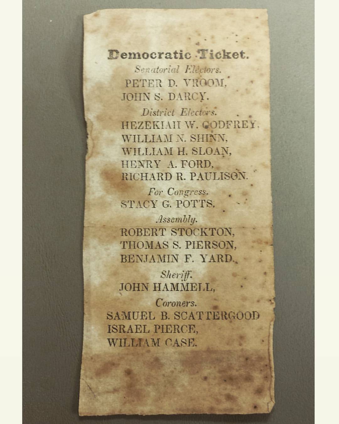 New Jersey Democratic ticket, 1839