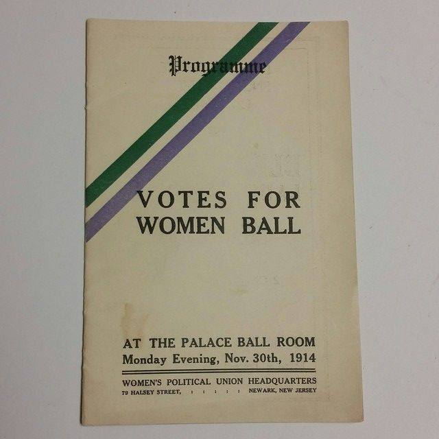 cover of the Votes for Women Ball Program, November 30, 1914