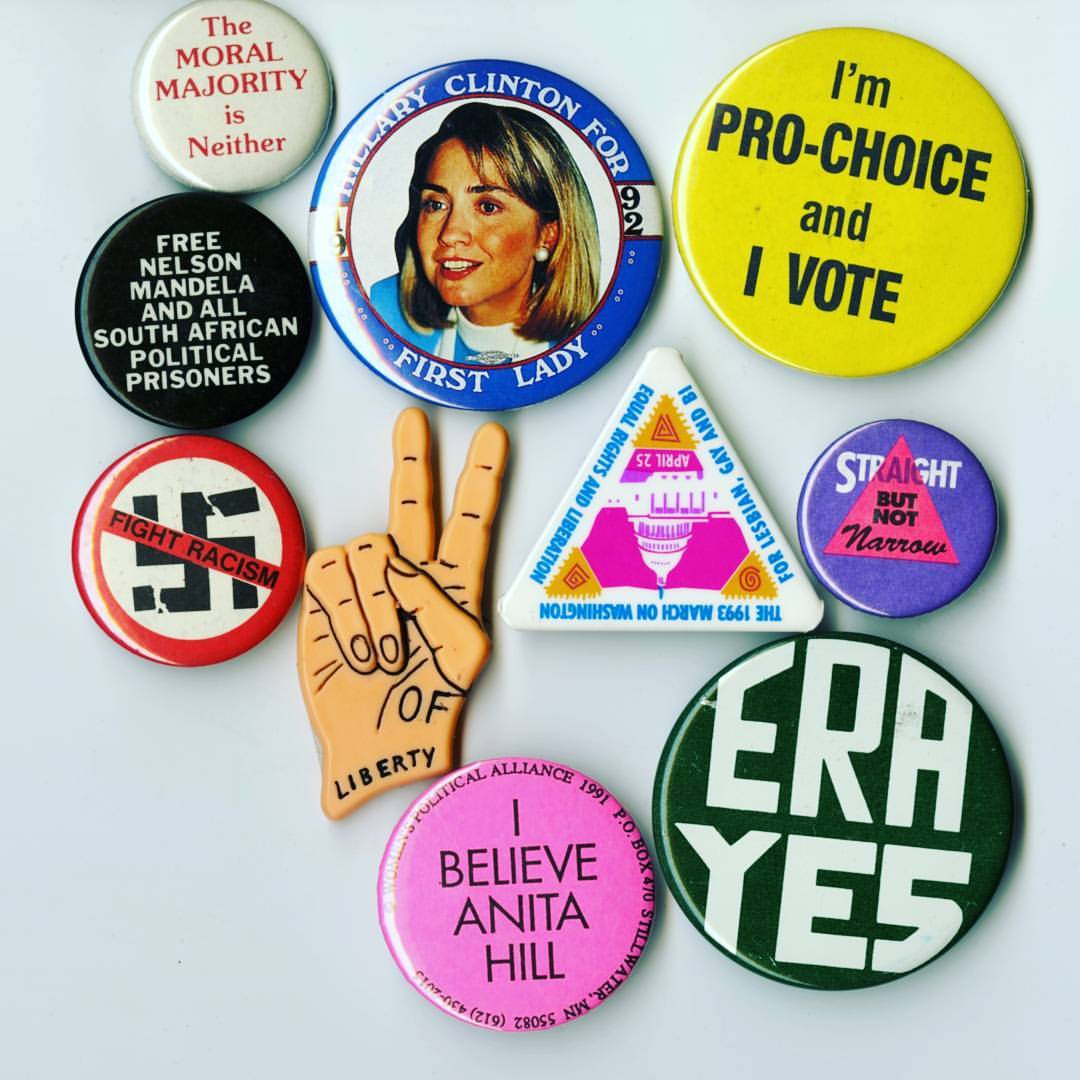 10 various Political Buttons