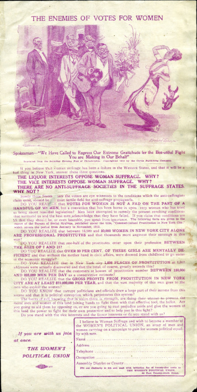  This broadside calls for women to join the Women’s Political Union