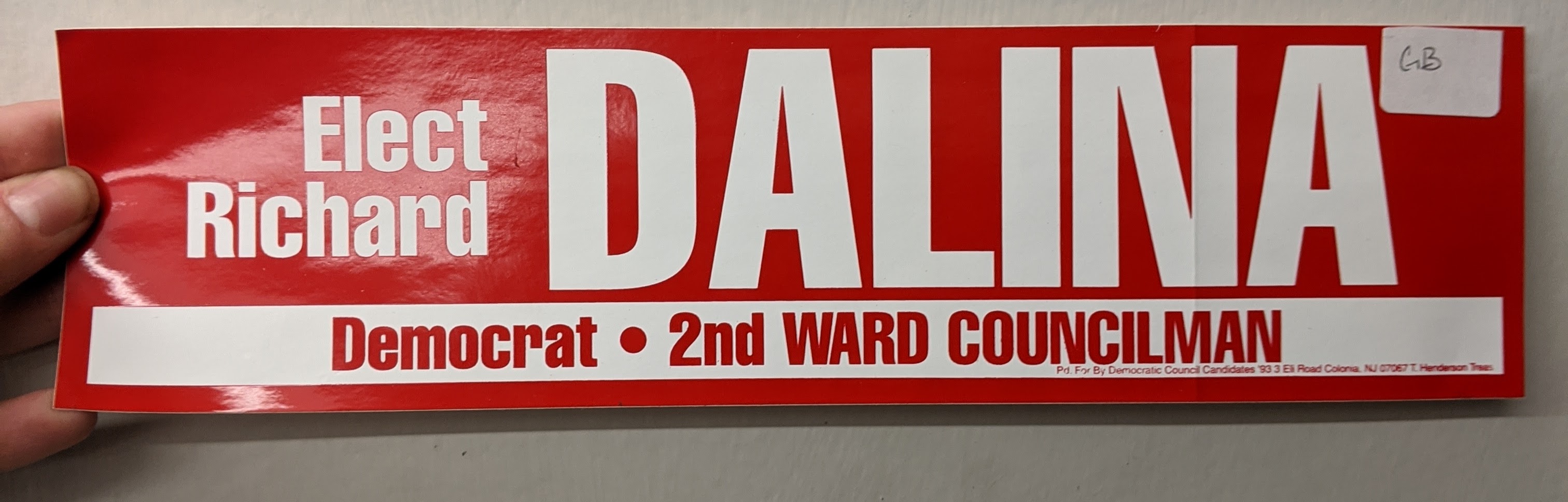 Political Bumper Stickers: Richard Dalina