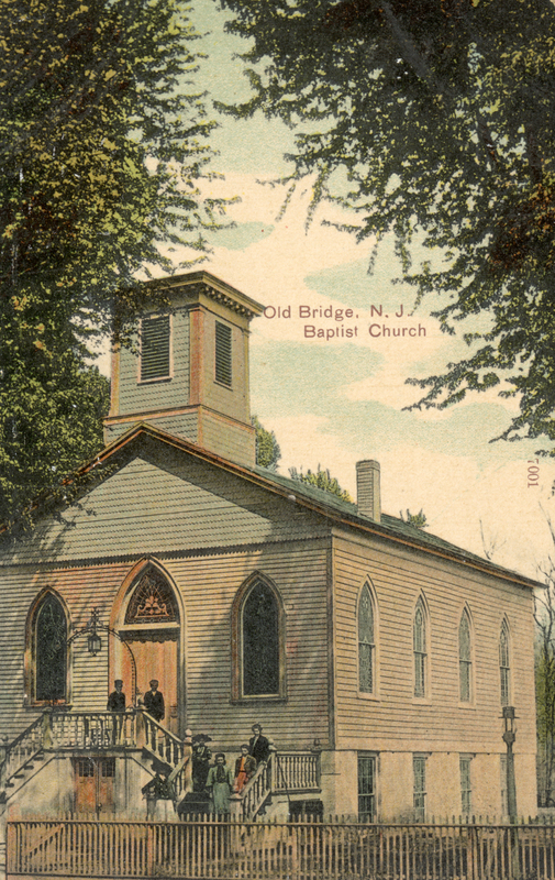 postcard of Old Bridge Baptist Church