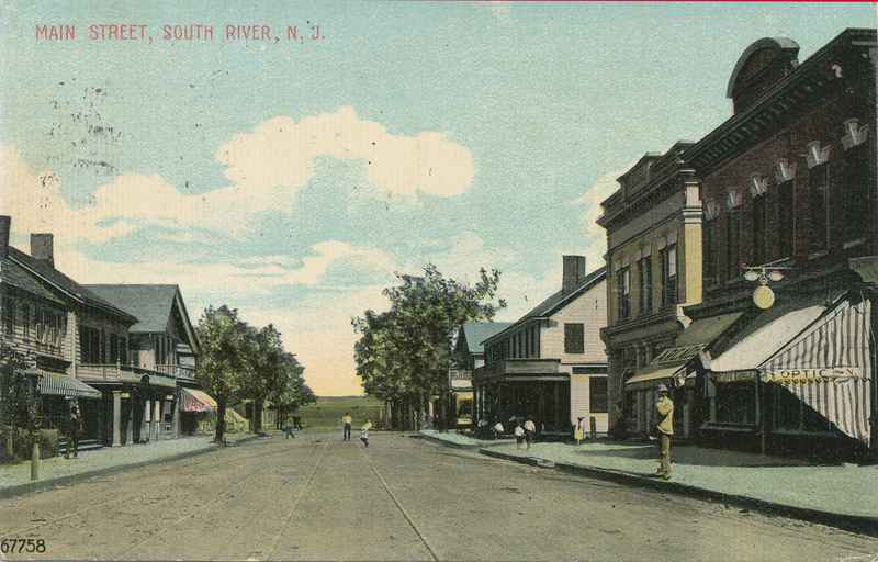 postcard of Main Street, South River 1912