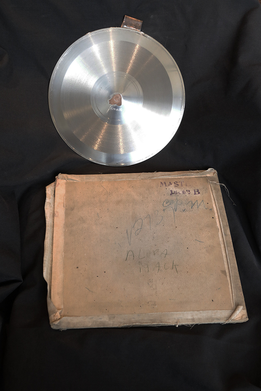 Metal master and original folder for "Lonesome Mama Blues"