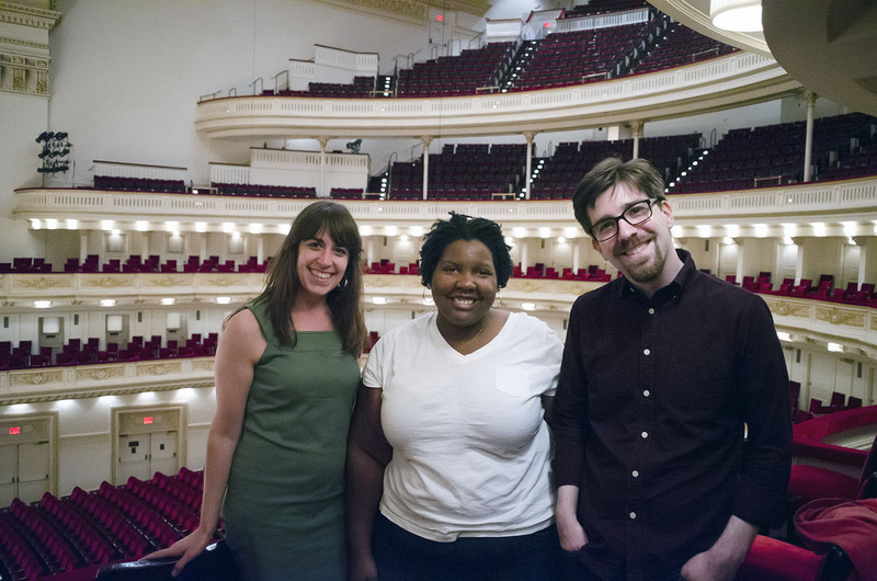 The Jazz Archives Fellows enjoy a tour at Carnegie Hall