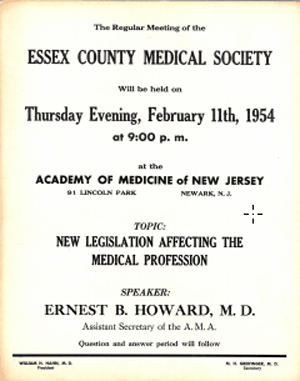 ECMS poster February, 11_1954 - New legislation