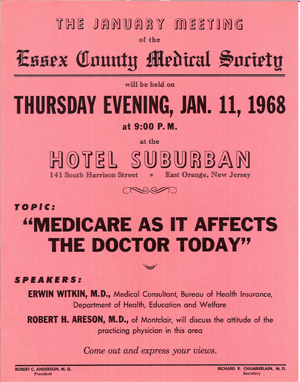 ECMS poster January 11, 1968 - Medicare as it affects the doctor today